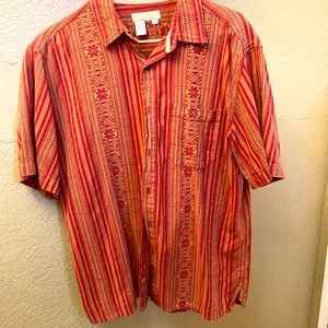 Men’s button down short sleeve Territory Ahead